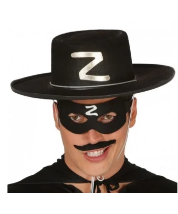 Z Logolu Yetişkin Zorro Şapkası Ve Zorro Maskesi
