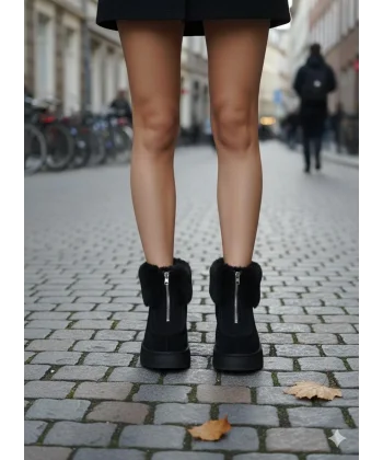 Zinya Siyah Süet Bot