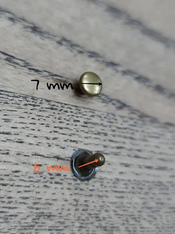0 No (7mm) Antik Pirinç Perçin (Toruk-Rivet)