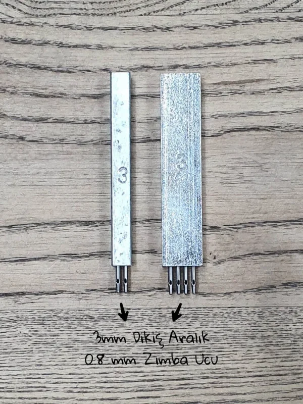 3mm Dikiş Aralıklı - 0.8mm Zımba Uçlu - 2li 4lü Delme