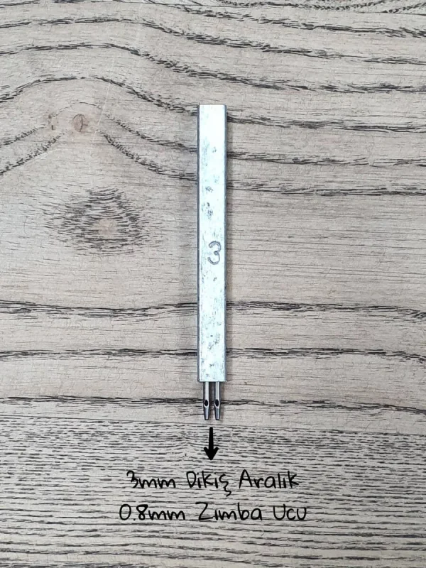 3mm Dikiş Aralıklı - 0.8mm Zımba Uçlu - 2li Delme