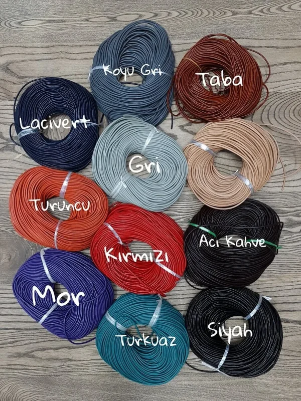 3mm Yuvarlak Deri Sırım