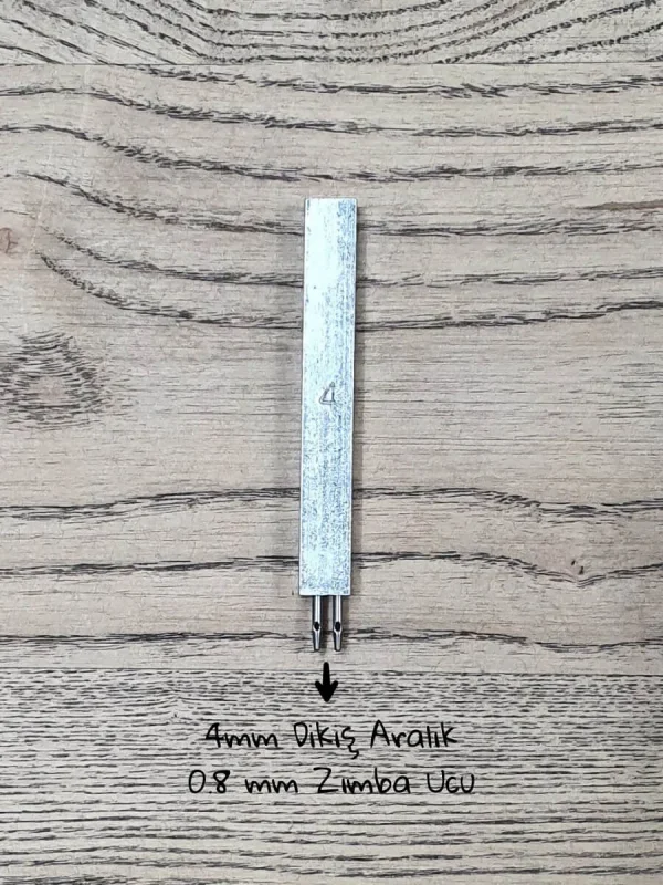 4mm Dikiş Aralıklı - 0.8 mm Zımba Uçlu - 2 li Delme