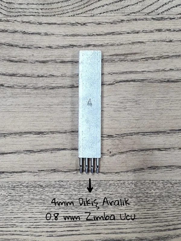 4mm Dikiş Aralıklı - 0.8 mm Zımba Uçlu - 4lü Delme