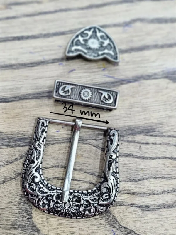 Süslü Nikel Kemer Tokası (34mm)
