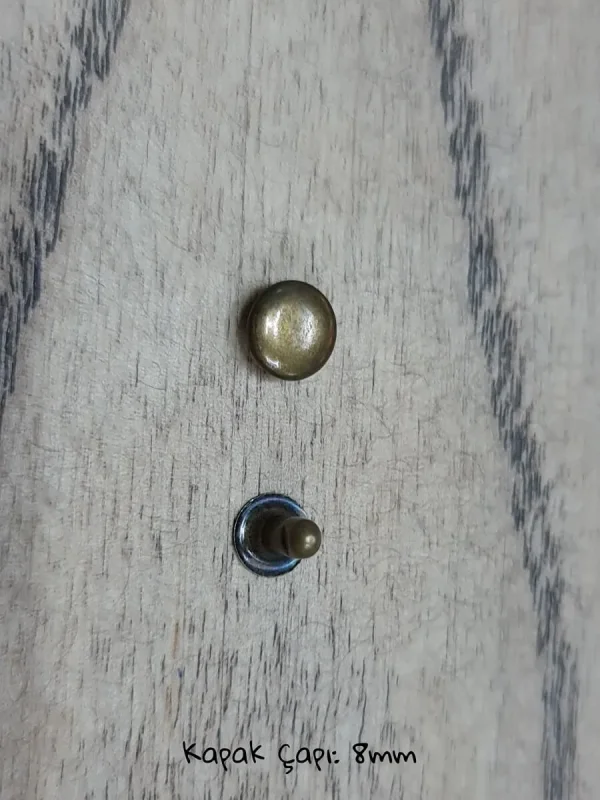 8mm Antik Pirinç Perçin Kapsül (Toruk-Rivet)