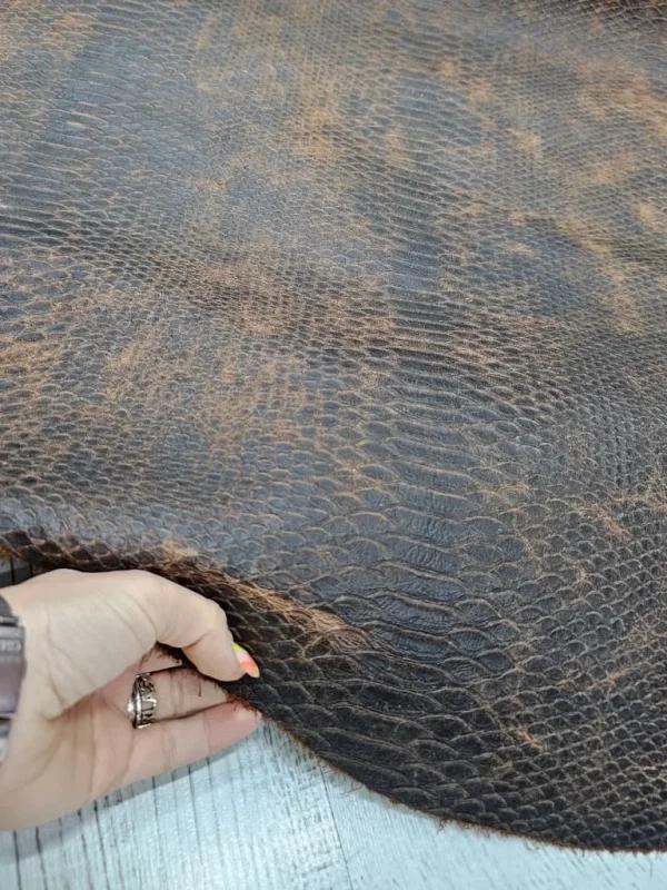 Crocodile Baskılı Crazy Deri (1.4mm 1.6mm)