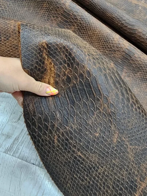 Crocodile Baskılı Crazy Deri (1.4mm 1.6mm)