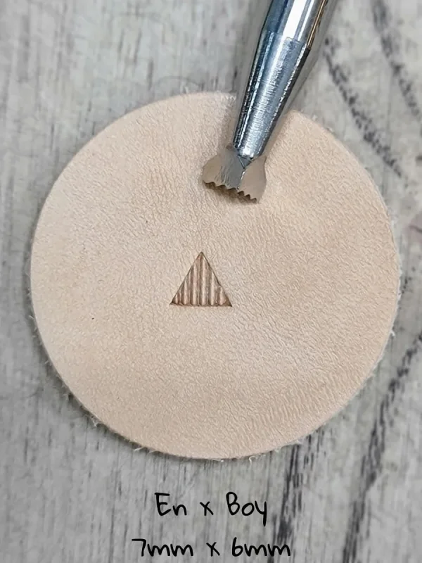 Deri Baskı VC-014 Üçgen Çizgili Stamp