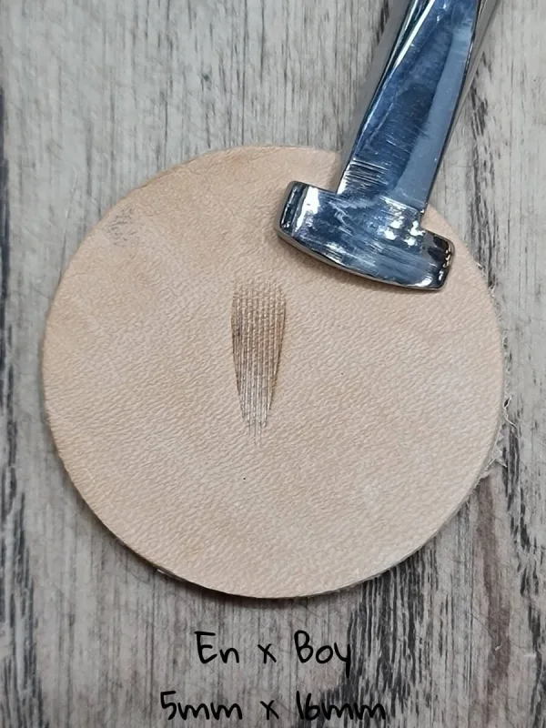 Deri Baskı VC-025 Çizgili Armudi Stamp