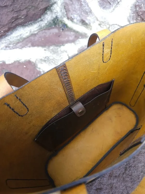 Deri CNT901 Canta Sablonu (PARCALI)