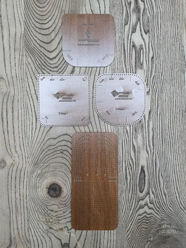 Deri Köşe Cetvel Set Dörtlü Sablon