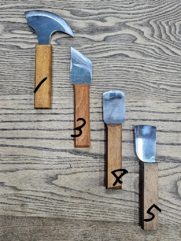 Deri Yarma Bıçak 4lü Set