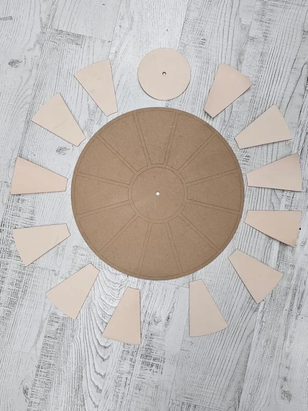 Duvar Saati Ahşap ve Deri