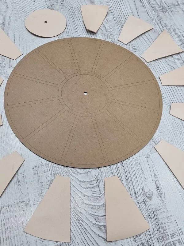 Duvar Saati Ahşap ve Deri