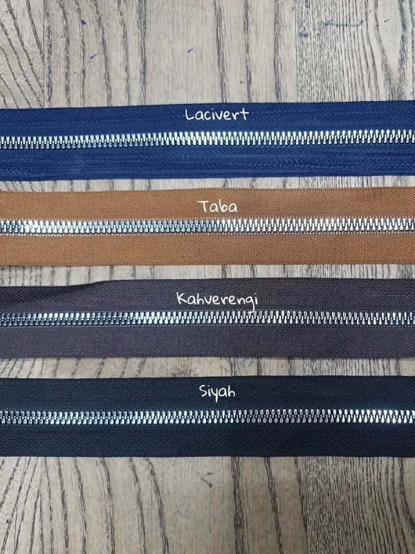 Fermuar (Gümüş) Plastik Diş Çift Taraflı Metrelik