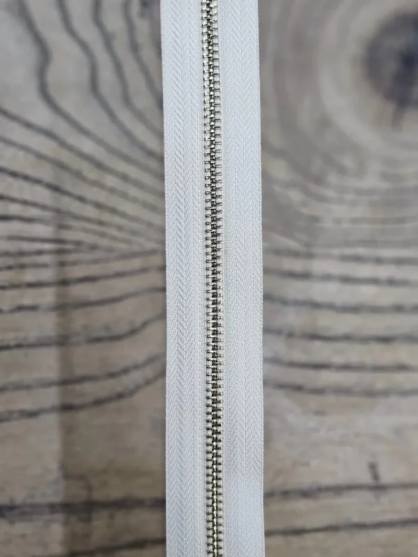 Fermuar Metal Diş Çift Taraflı Tip 5 Krem - Gold