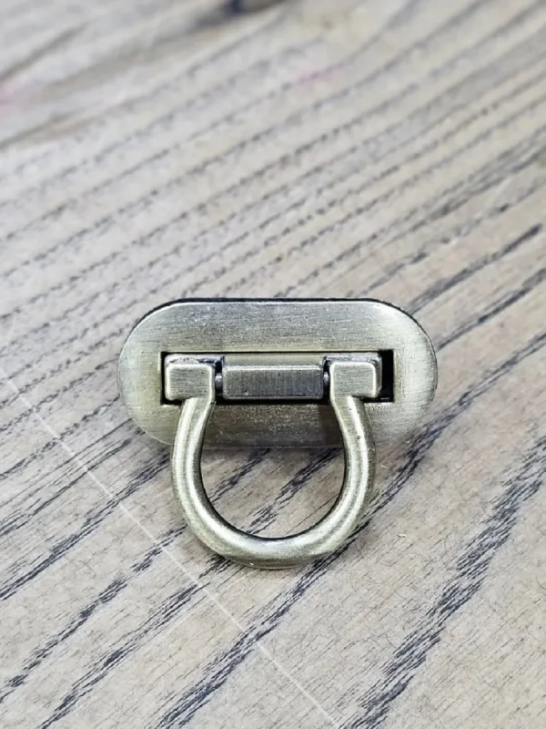 Fırçalı Antik Çanta Kilit Oval Vidalı