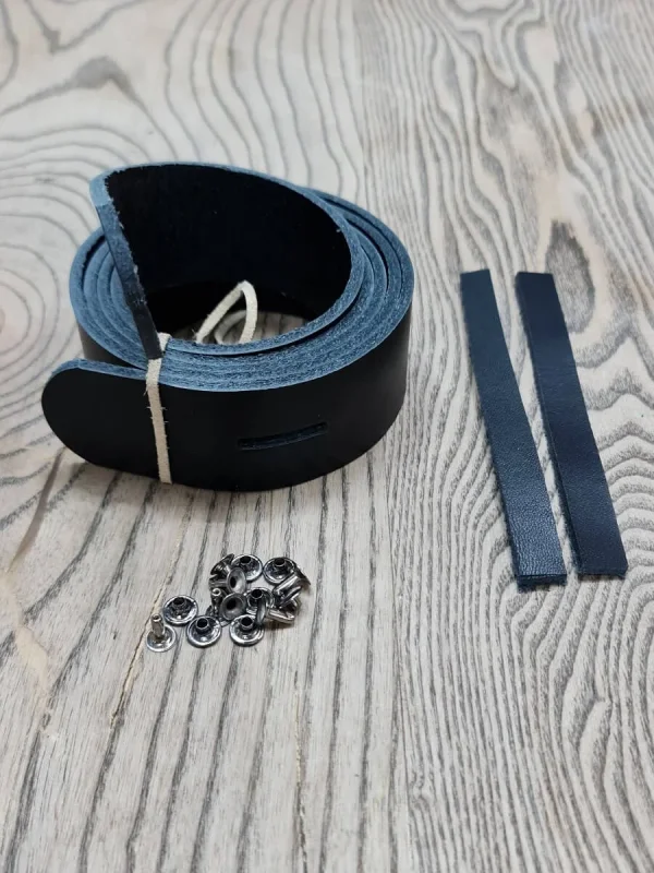 Kemer Set (4cm - Siyah Vejetal)