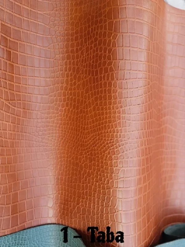 Mikro Timsah (Croco) Baskılı Vaketa Deri (1m-1.2mm)