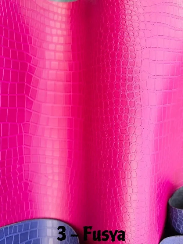 Mikro Timsah (Croco) Baskılı Vaketa Deri (1m-1.2mm)