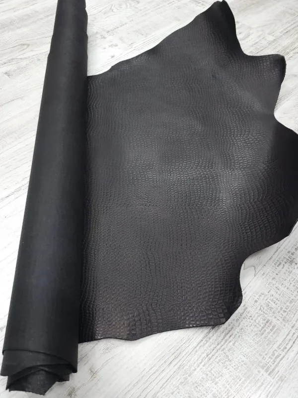 Vaketa Deri Baskılı Siyah