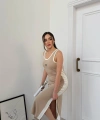 Bej Miu Miu Pike Modal Elbise