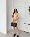 Bej Polo Ottoman Elbise