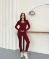 Bordo Alo Dalgıç Üçlü Takım