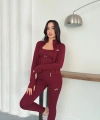 Bordo Alo Dalgıç Üçlü Takım