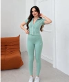 Mint Yeşili Alo Dalgıç Fermuarlı İkili Takım