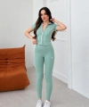 Mint Yeşili Alo Dalgıç Fermuarlı İkili Takım