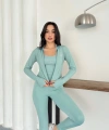 Mint Yeşili Alo Dalgıç Üçlü Takım