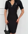 Siyah Polo Ottoman Elbise