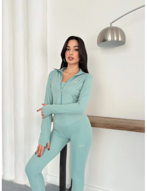 Mint Yeşili Alo Dalgıç Üçlü Takım