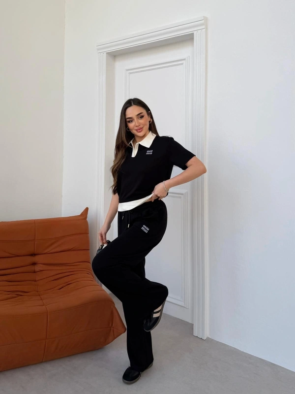 Siyah Miu Miu Modal İkili Takım