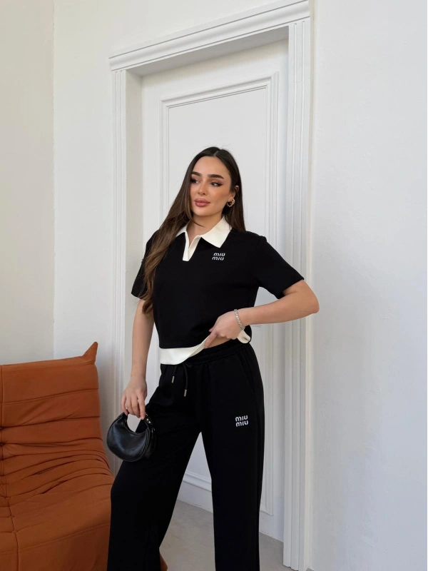 Siyah Miu Miu Modal İkili Takım