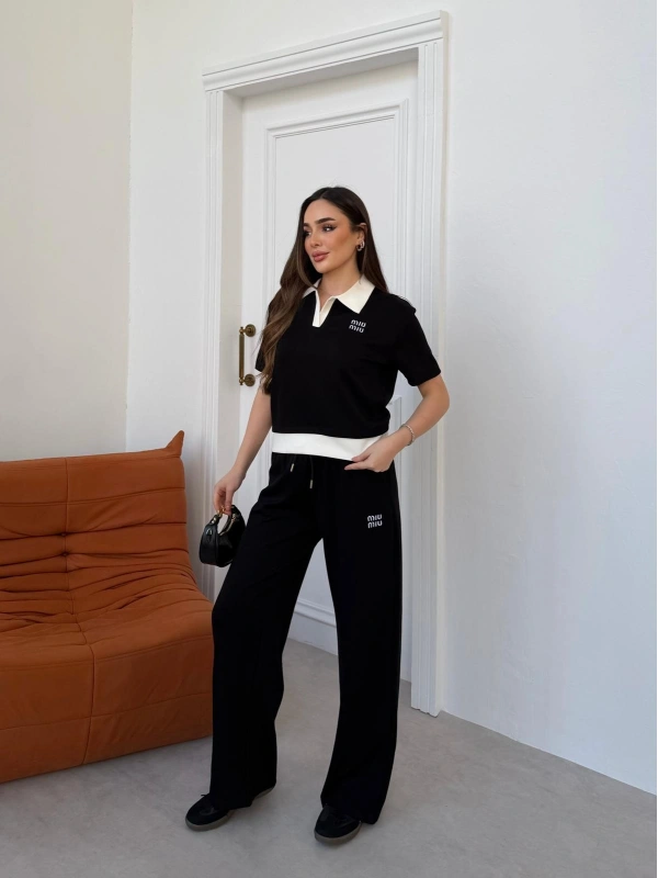 Siyah Miu Miu Modal İkili Takım