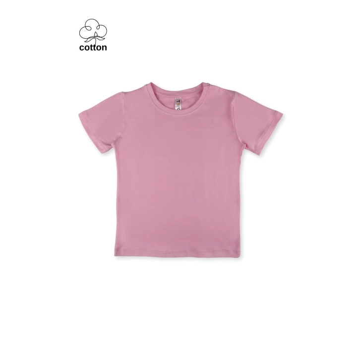 Basic Tasarım Unisex Yazlık Çocuk Kısa Kollu T-shirt