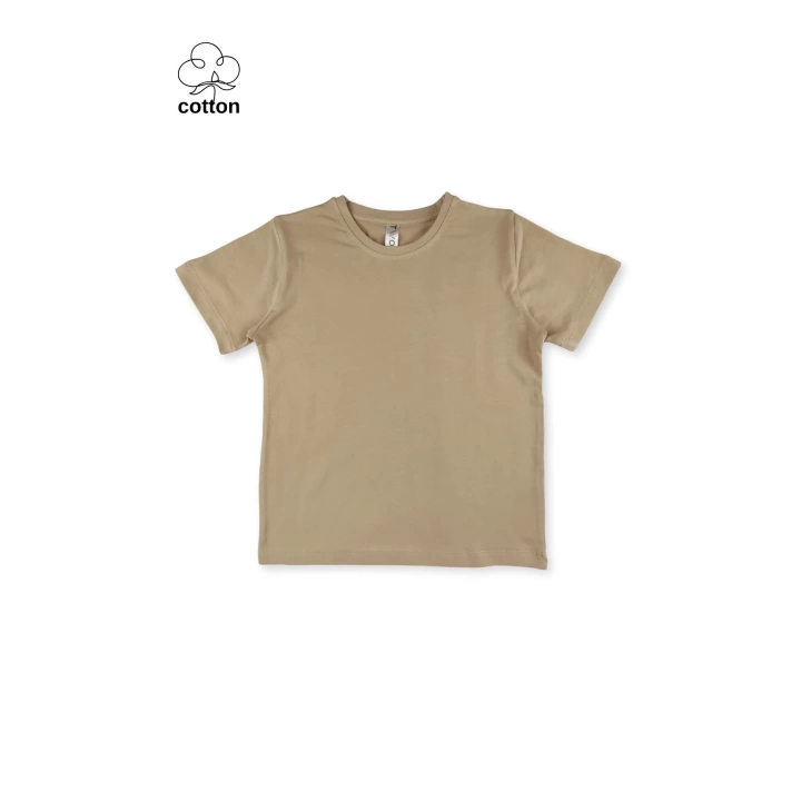 Basic Tasarım Unisex Yazlık Çocuk Kısa Kollu T-shirt