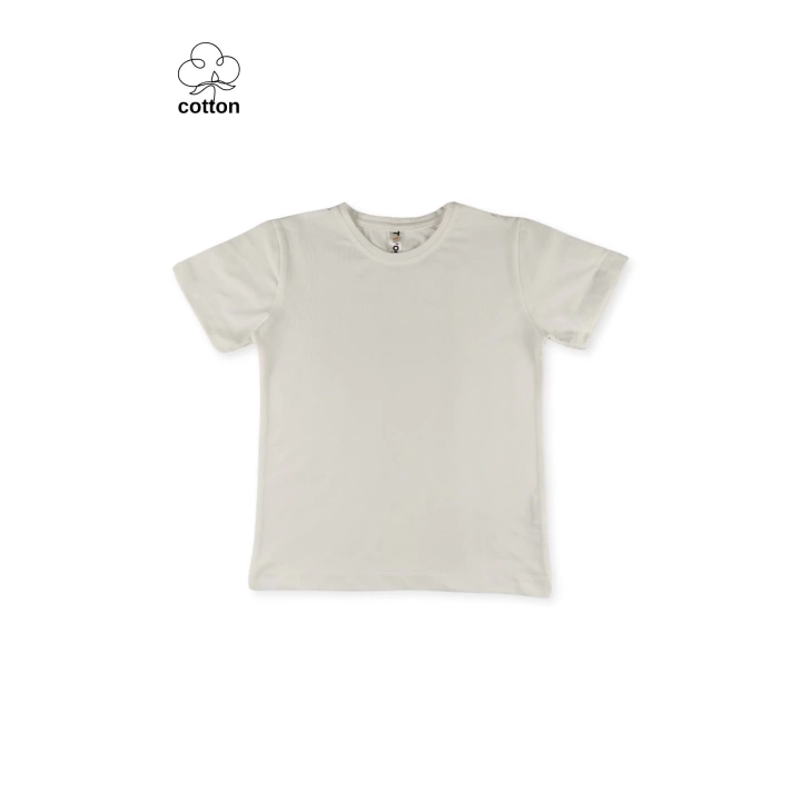 Basic Tasarım Unisex Yazlık Çocuk Kısa Kollu T-shirt