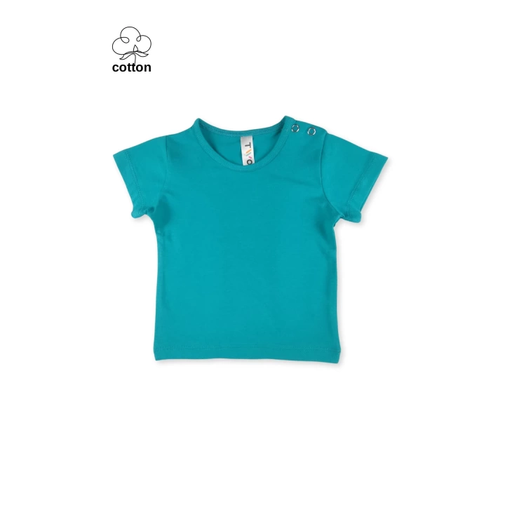 Basic Tasarım Unisex Yazlık Çocuk Kısa Kollu T-shirt