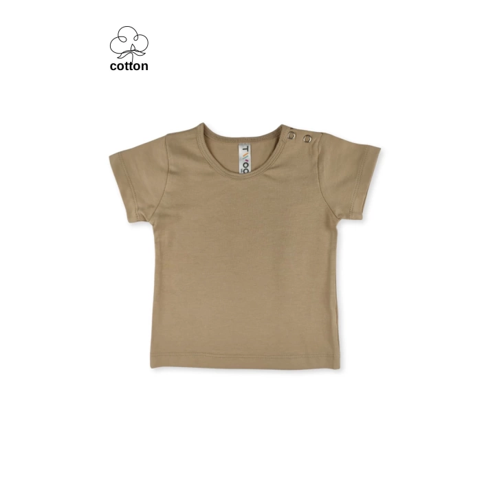 Basic Tasarım Unisex Yazlık Çocuk Kısa Kollu T-shirt