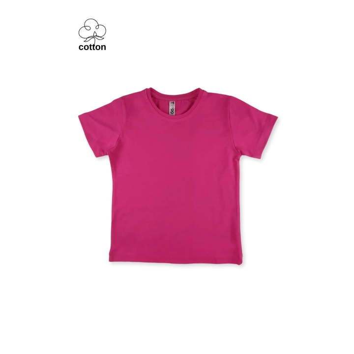 Basic Tasarım Unisex Yazlık Çocuk Kısa Kollu T-shirt