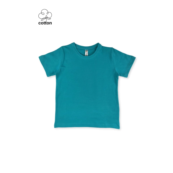 Basic Tasarım Unisex Yazlık Çocuk Kısa Kollu T-shirt