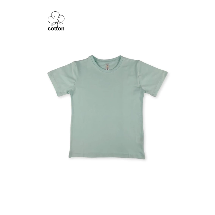 Basic Tasarım Unisex Yazlık Çocuk Kısa Kollu T-shirt