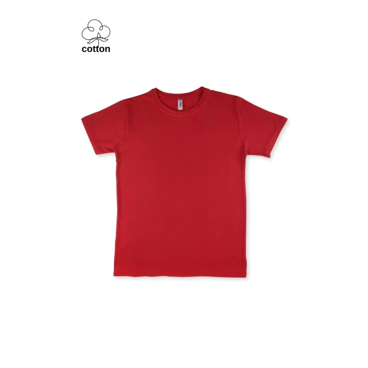 Basic Tasarım Unisex Yazlık Çocuk Kısa Kollu T-shirt