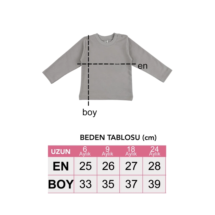 Erkek Kız Unisex Bebek 5Li Set Tasarım Nakışlı Ve Baskılı Mevsimlik Üst Sweatshirt