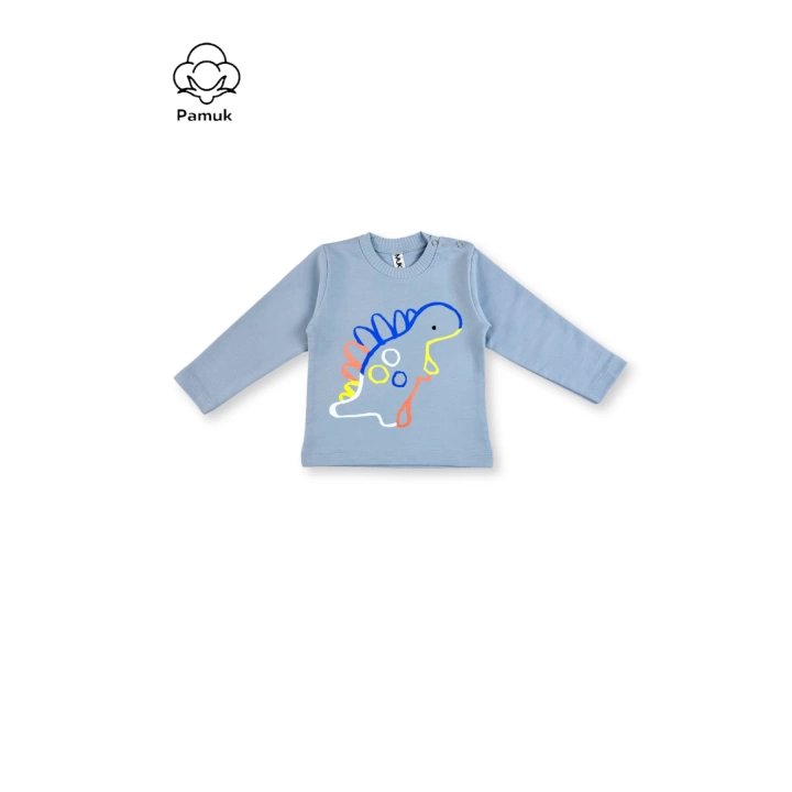 Erkek Kız Unisex Bebek 5Li Set Tasarım Nakışlı Ve Baskılı Mevsimlik Üst Sweatshirt