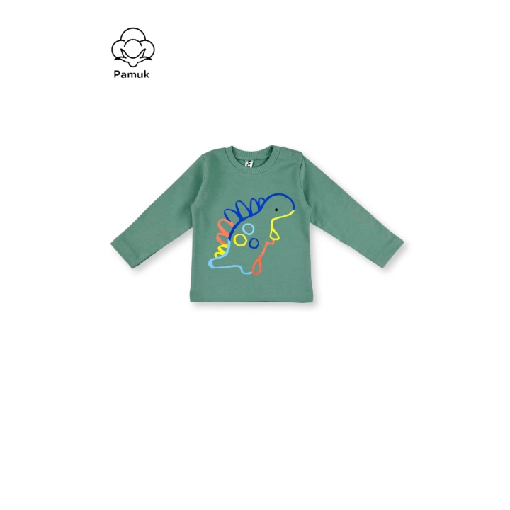 Erkek Kız Unisex Bebek 5Li Set Tasarım Nakışlı Ve Baskılı Mevsimlik Üst Sweatshirt